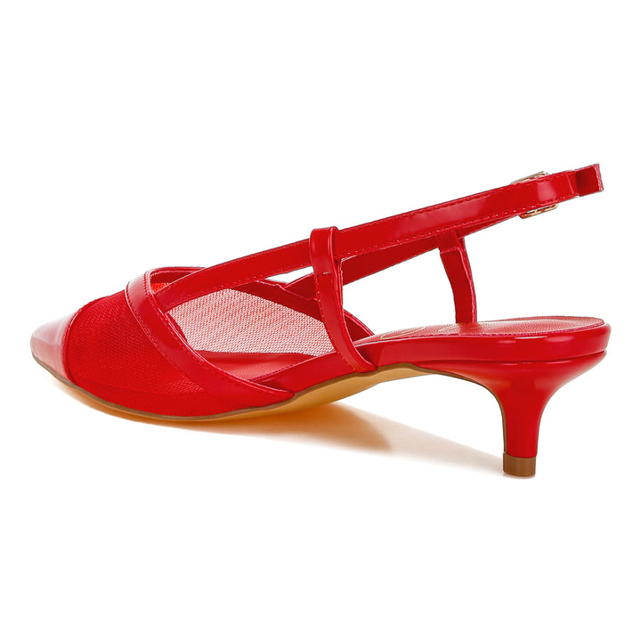 mesh slingback sandals#color_red