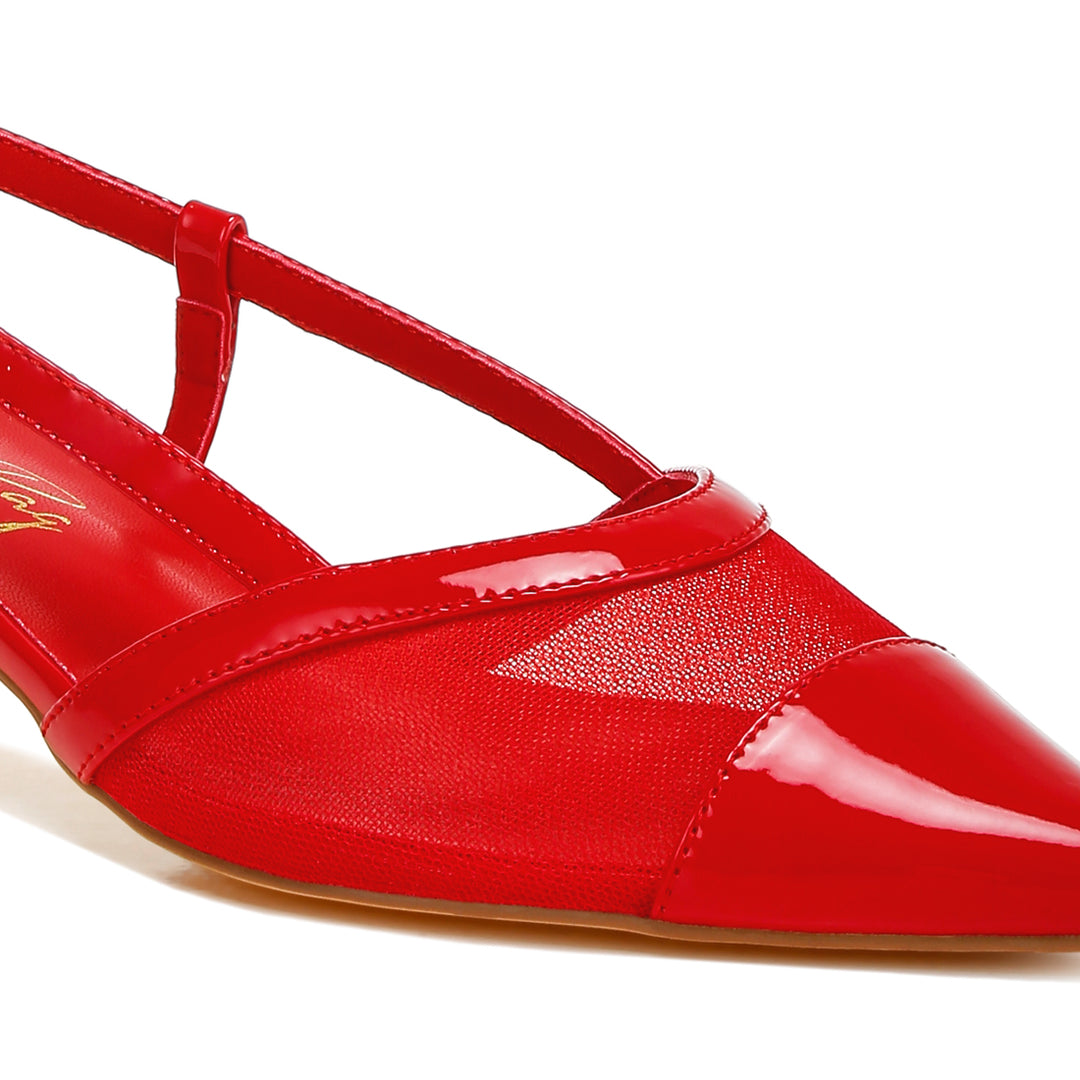 mesh slingback sandals#color_red