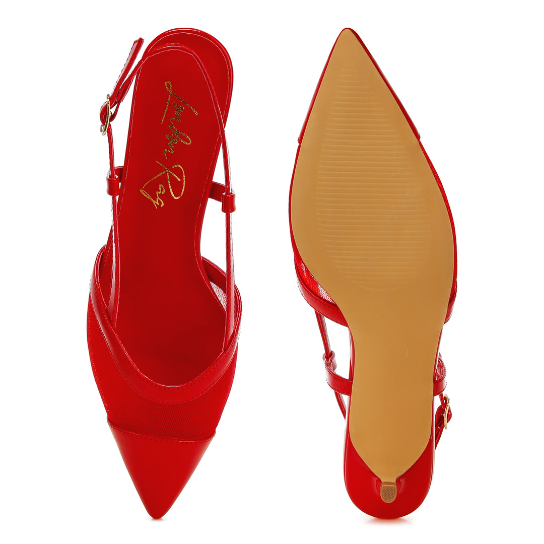 mesh slingback sandals#color_red