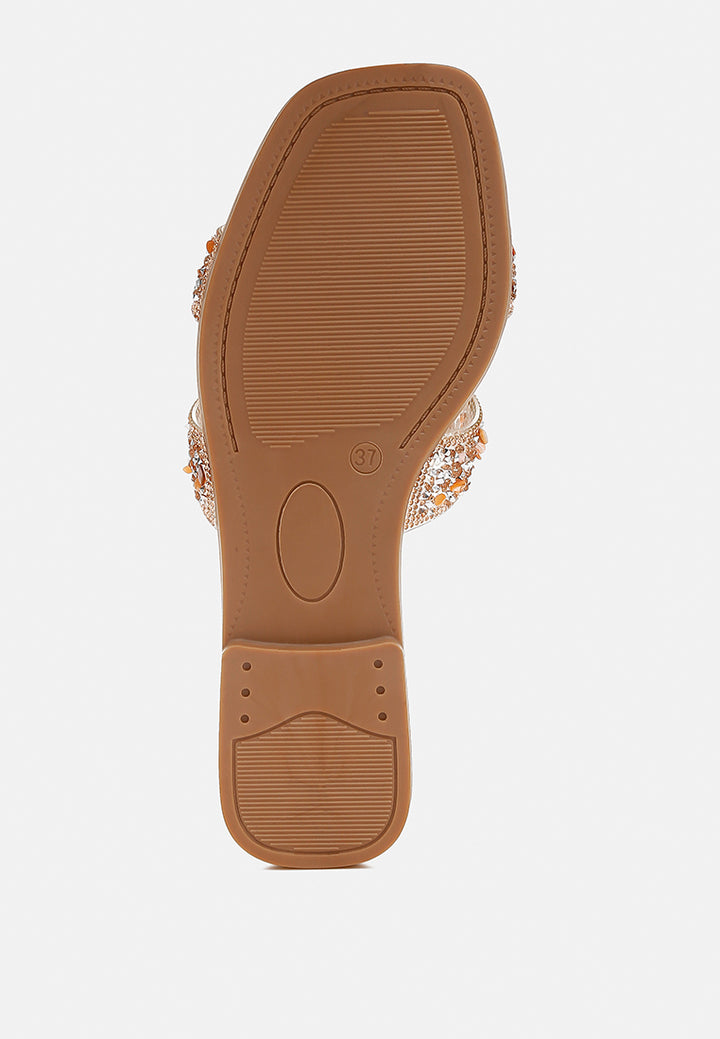 women rhinestone detail cut-out flats#color_pink