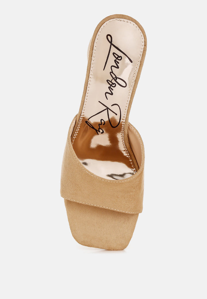 women round heel micro suede sandals#color_black