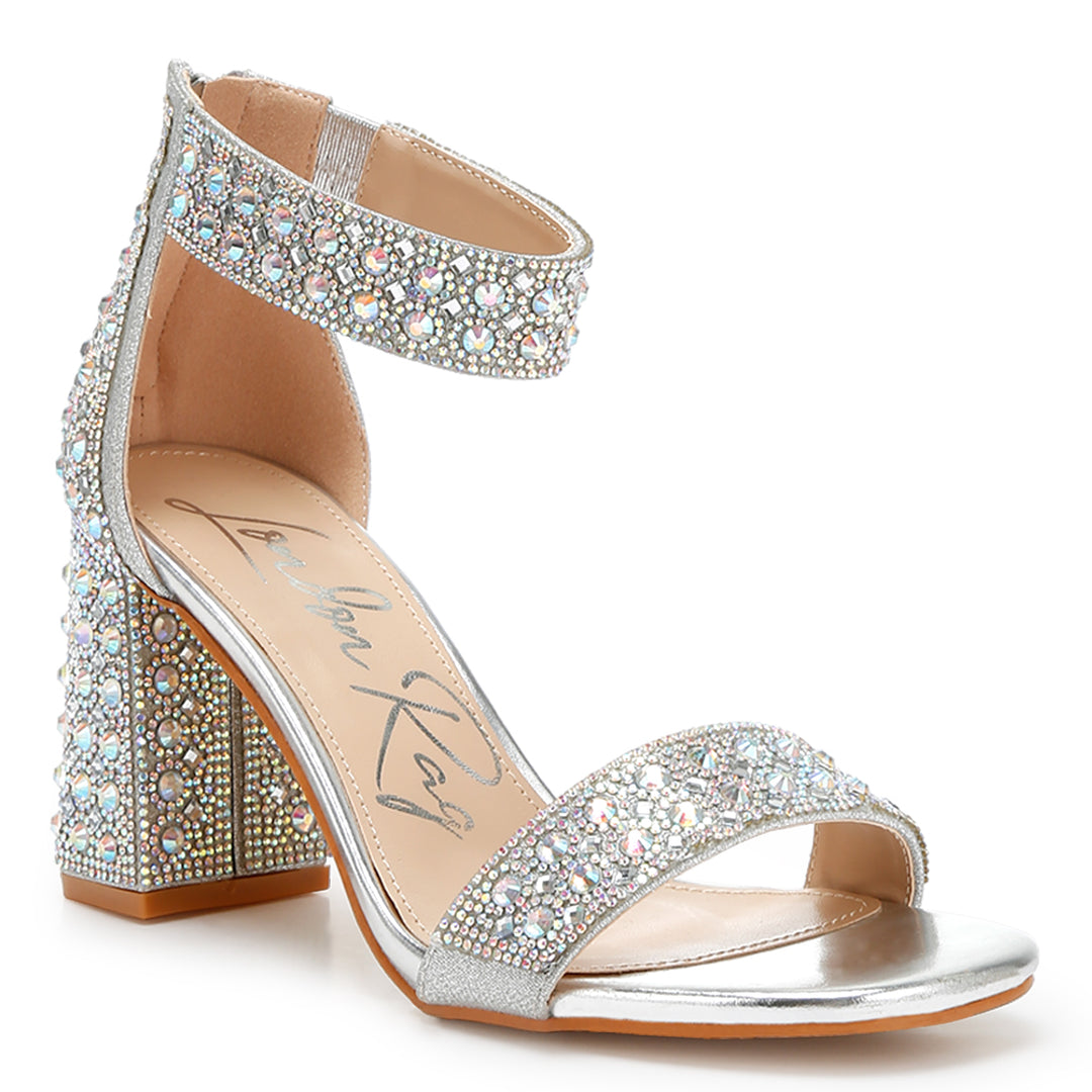 rhinestones and sequins block sandals#color_silver