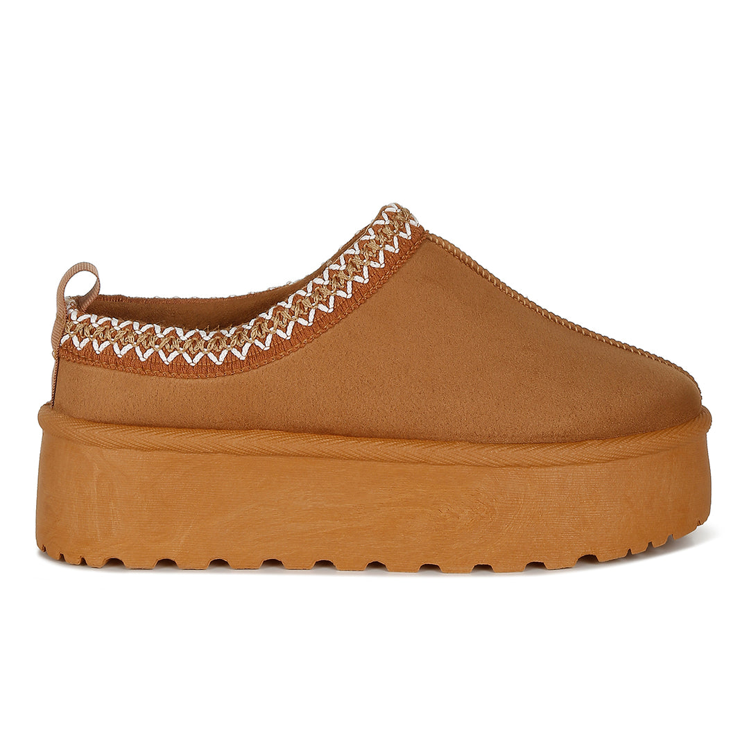 embroidered platform fur classic slip-on#color_tan