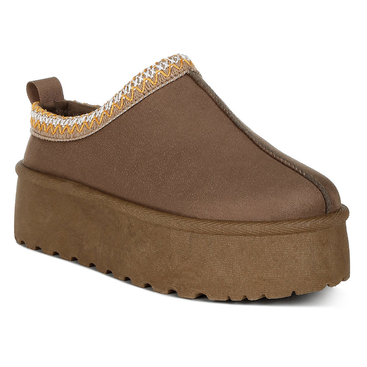 embroidered platform fur classic slip-on#color_taupe