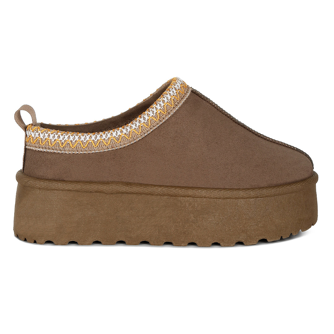 embroidered platform fur classic slip-on#color_taupe