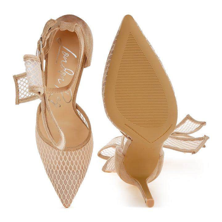 big bow detail stiletto sandals
#color_beige