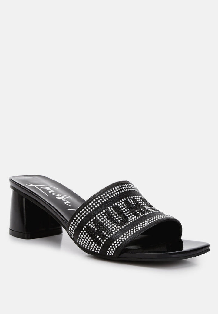 women diamante embellished mumbai sandals#color_black