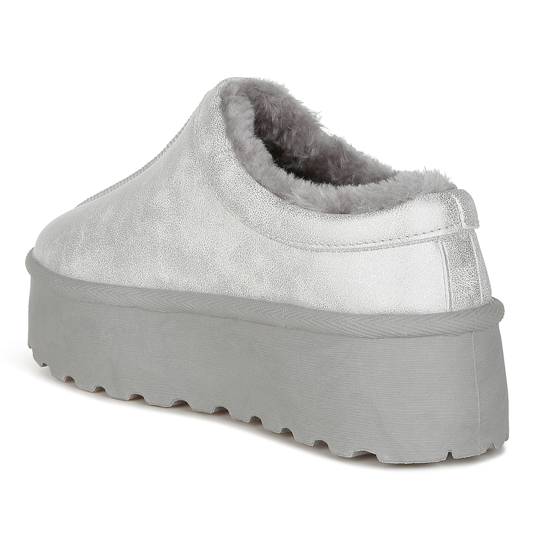 faux leather platform classic slip-on
#color_silver