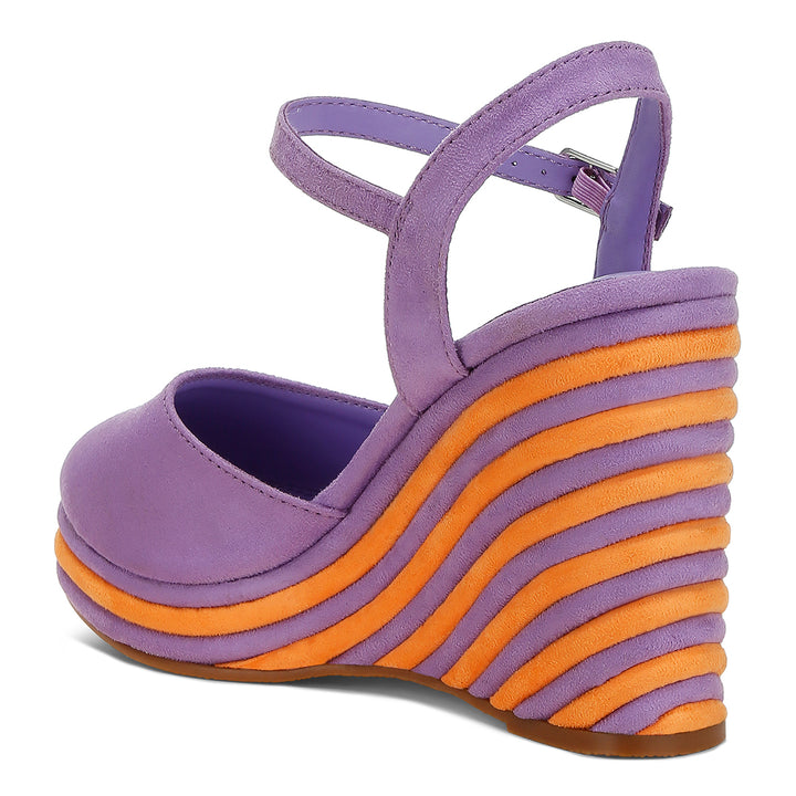 dual tone wedge sandals#color_purple