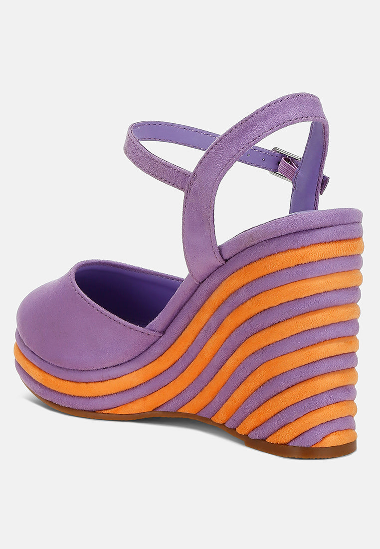 dual tone wedge sandals#colour_purple