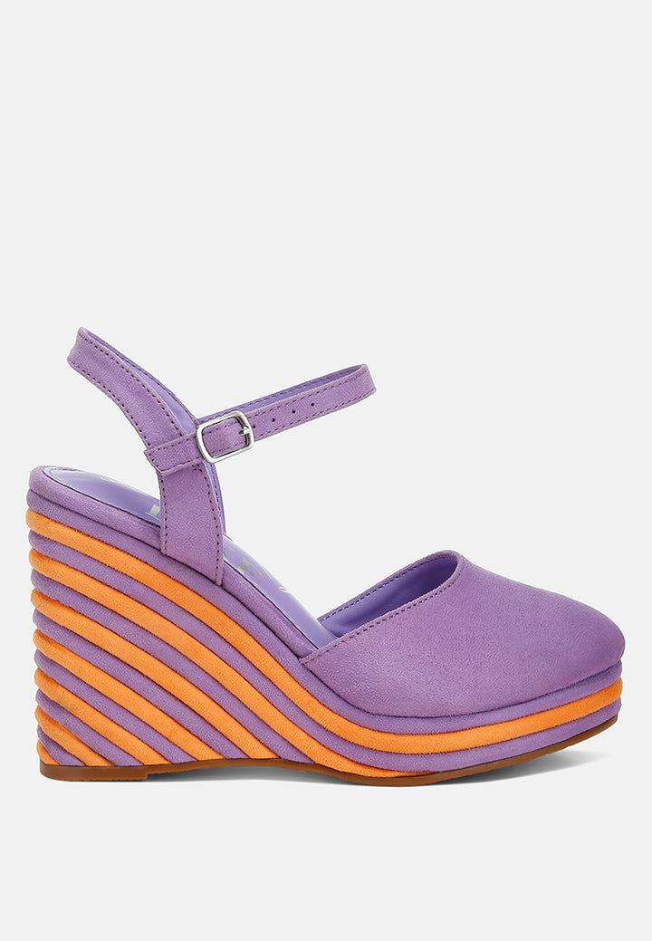 dual tone wedge sandals#colour_purple