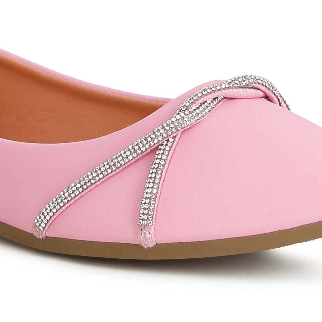 rhinestone faux leather ballerinas#color_blush