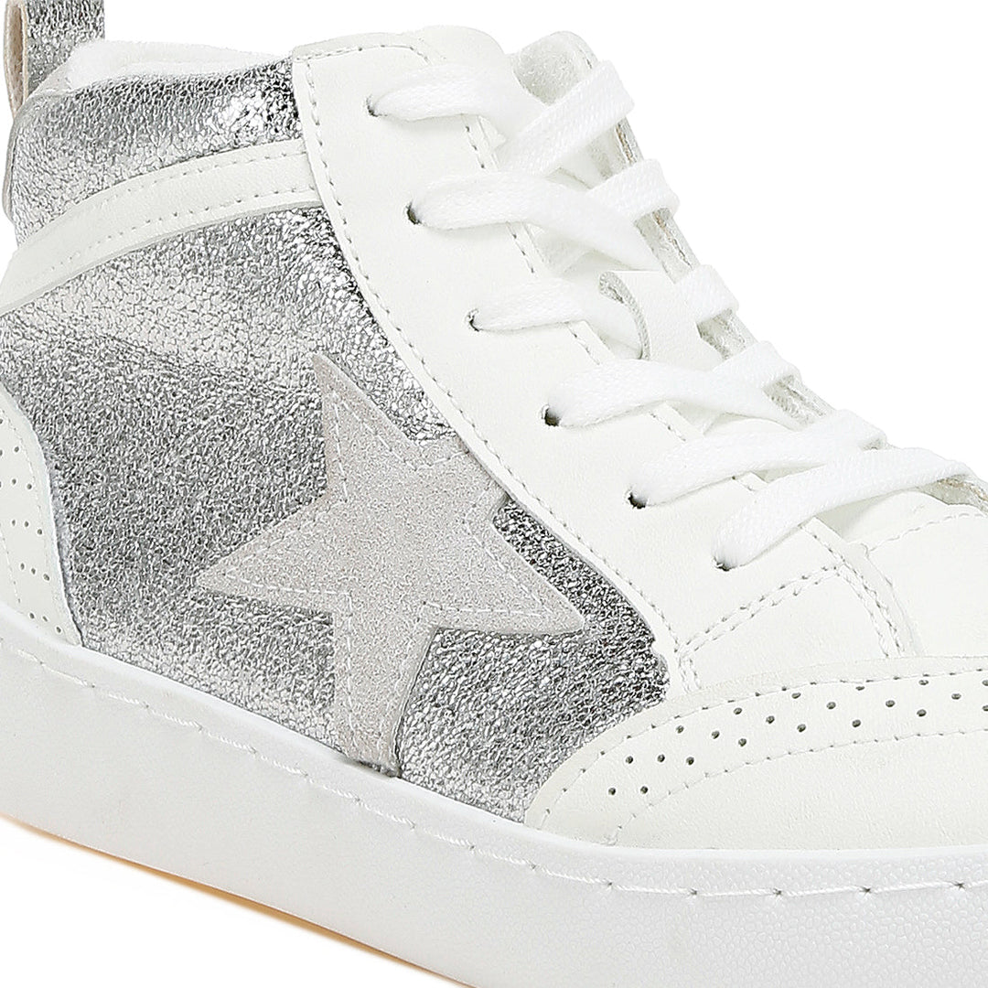 star high ankle sneakers#color_silver