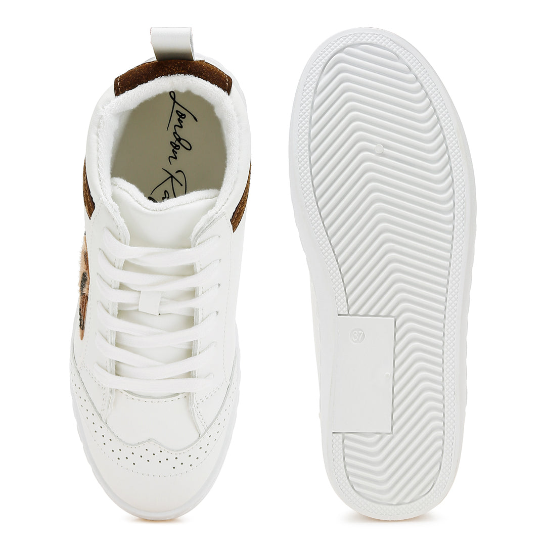 Star High Ankle Sneakers#color_white