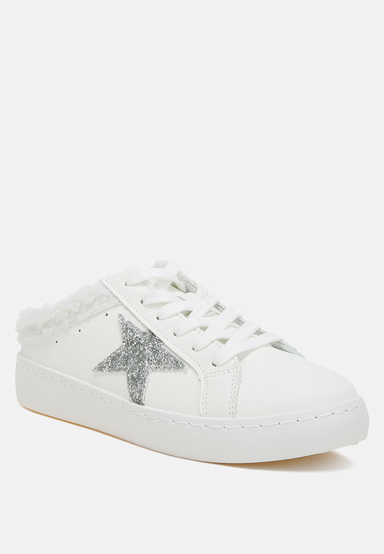 women fur collar slip on sneakers#color_white