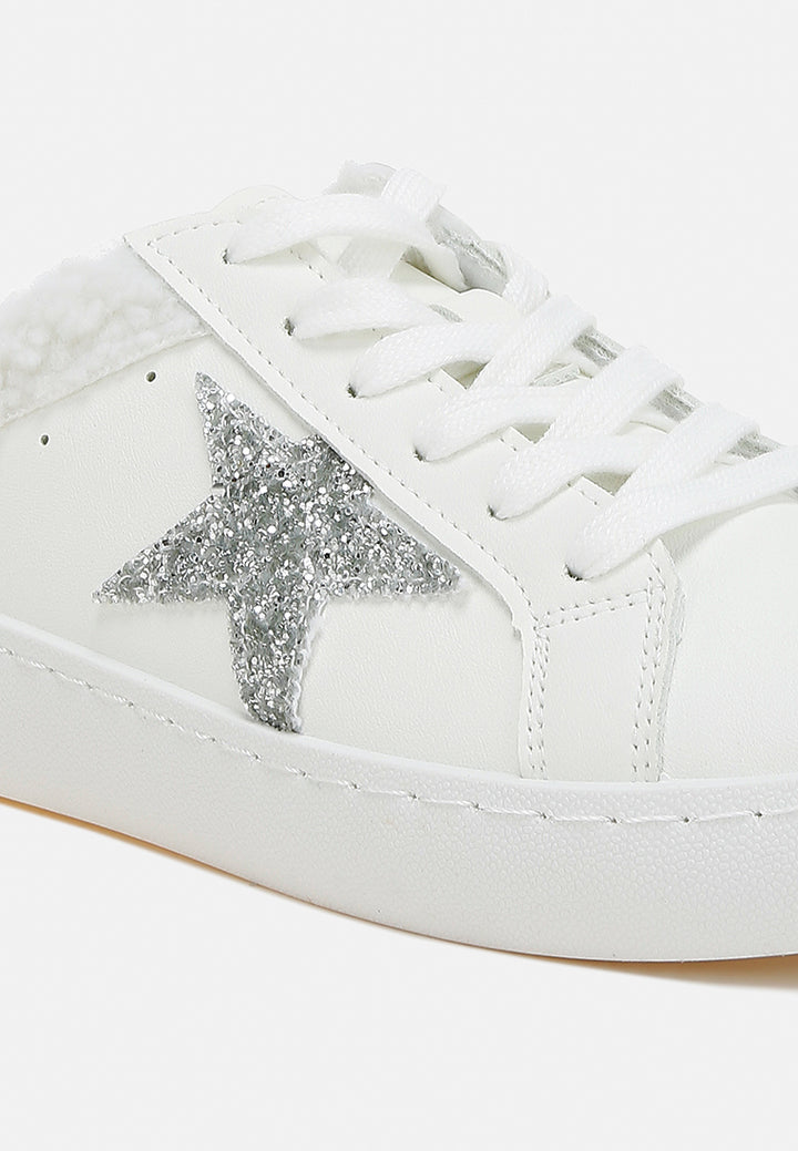 women fur collar slip on sneakers#color_white