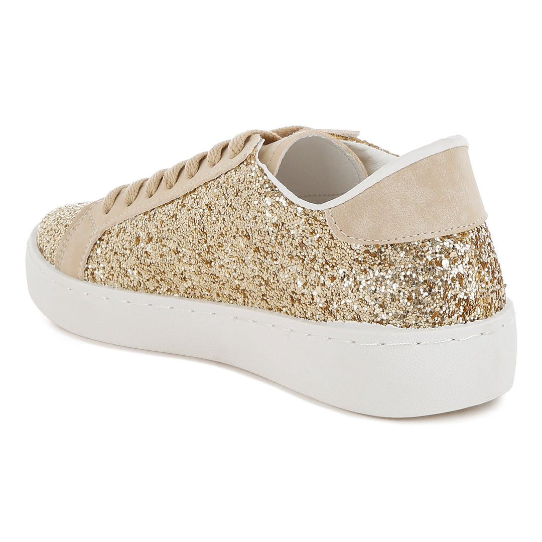 glitter star chunky sneakers#color_gold