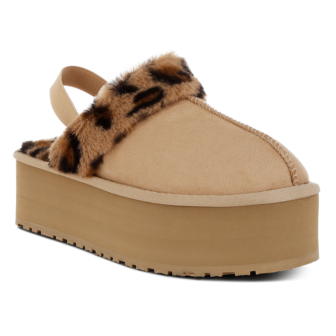 faux fur trim platform classic slingback#color_beige