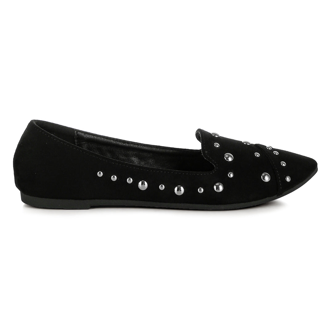 stud emebllished ballet flats
#color_black