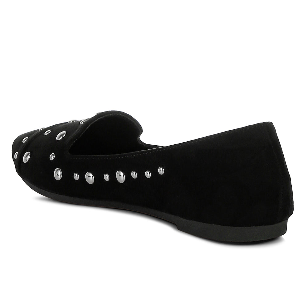 stud emebllished ballet flats
#color_black