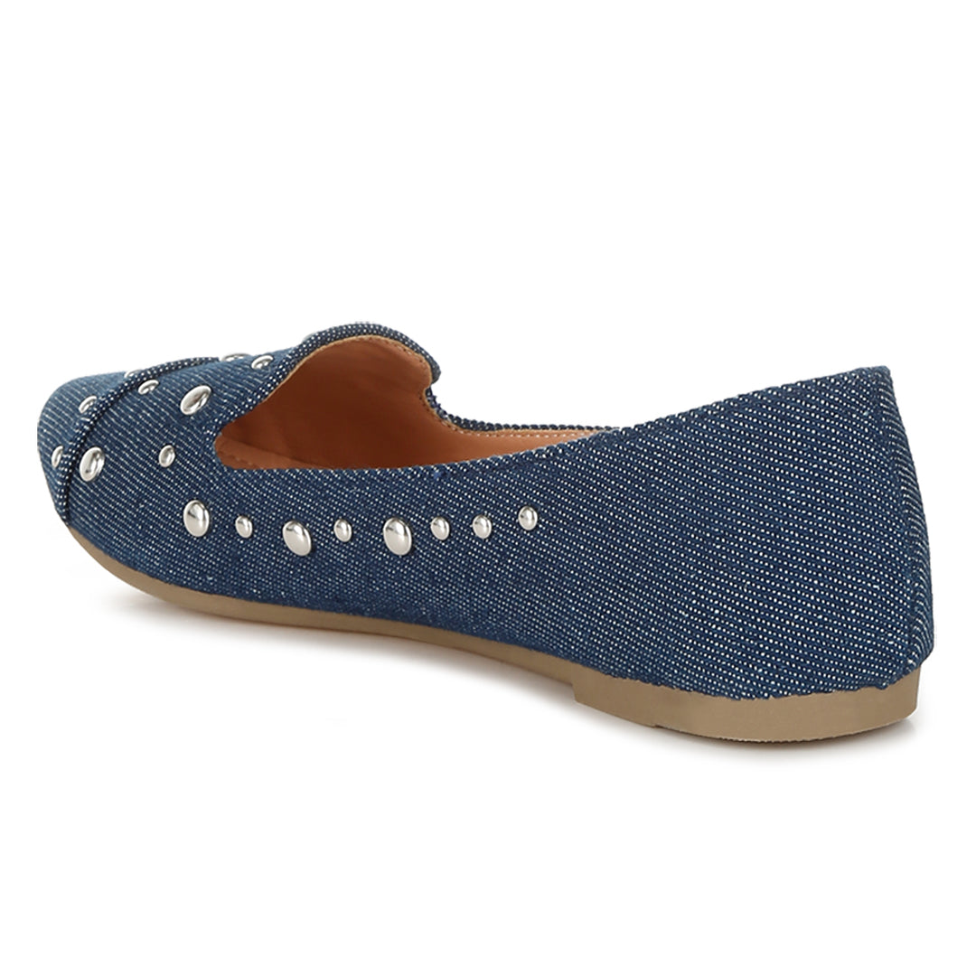 stud emebllished ballet flats
#color_denim,