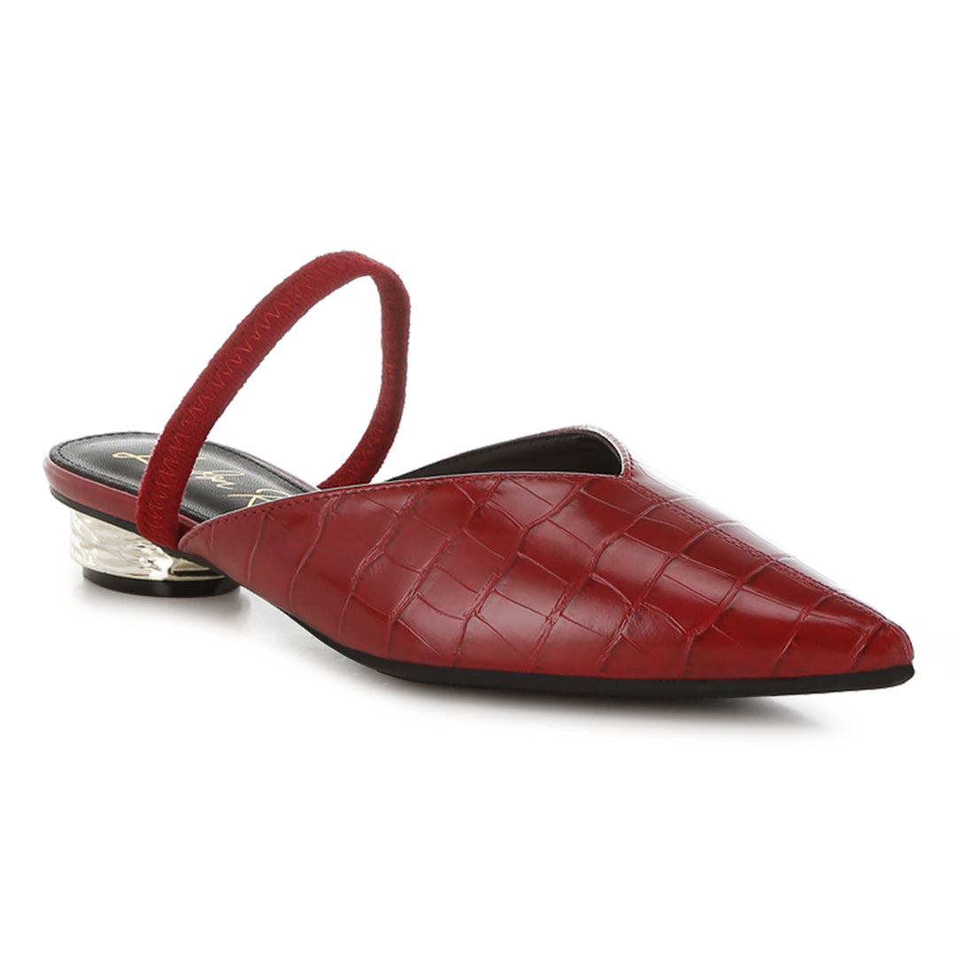 fantasy heel croco mules#color_red