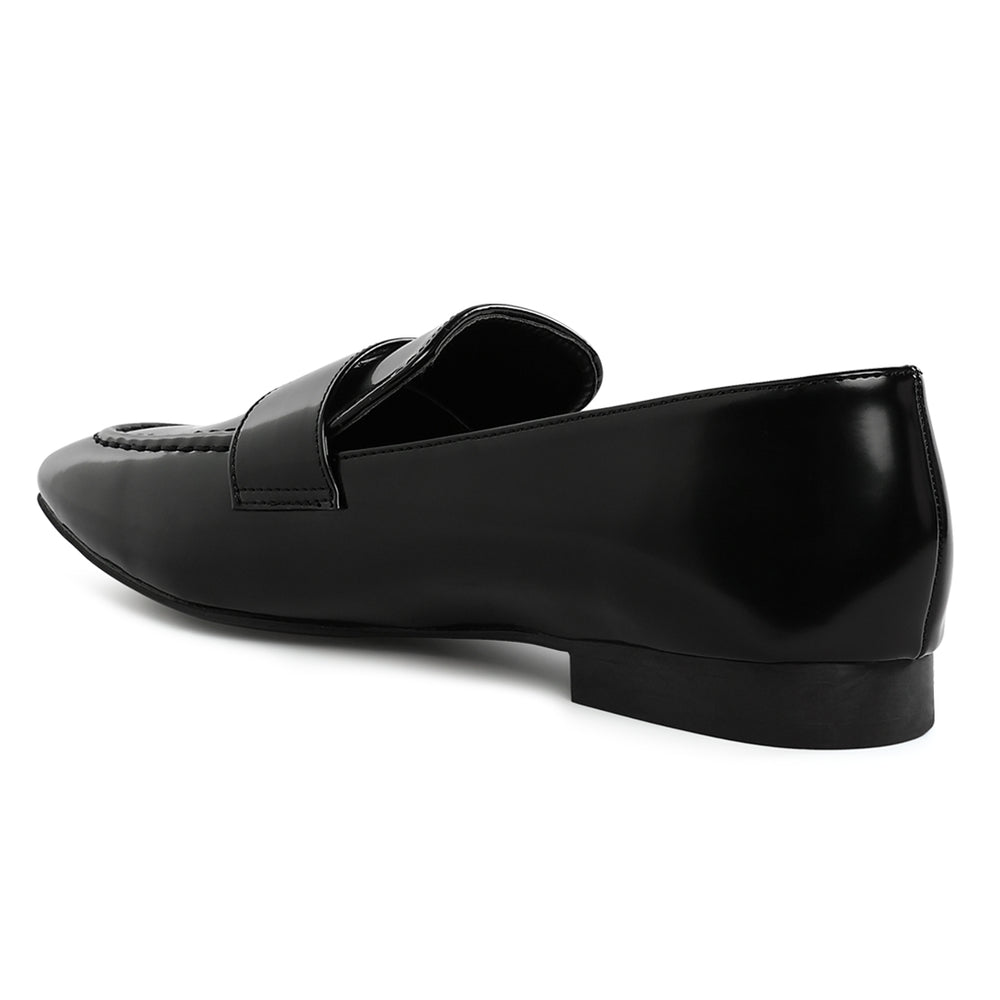 flat heel loafers#color_black