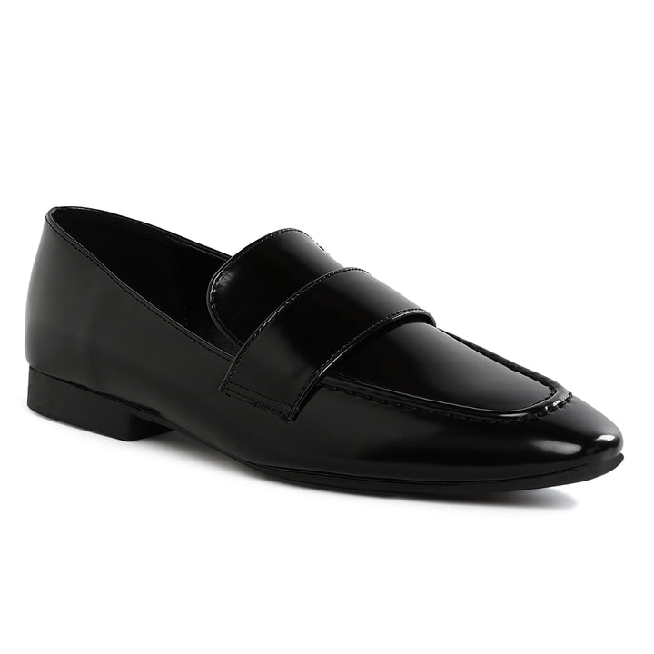 flat heel loafers#color_black