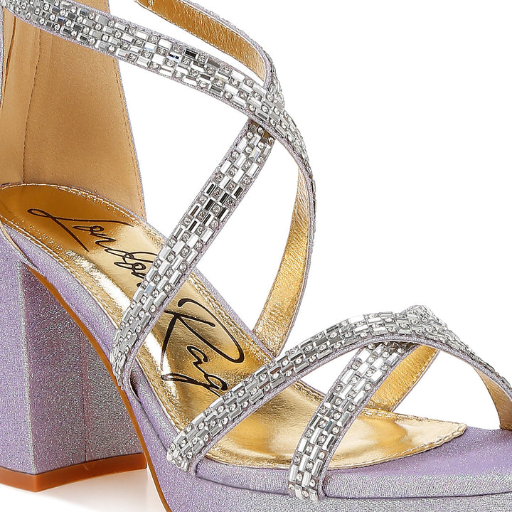 rhinestones embellished strappy sandals#color_lilac