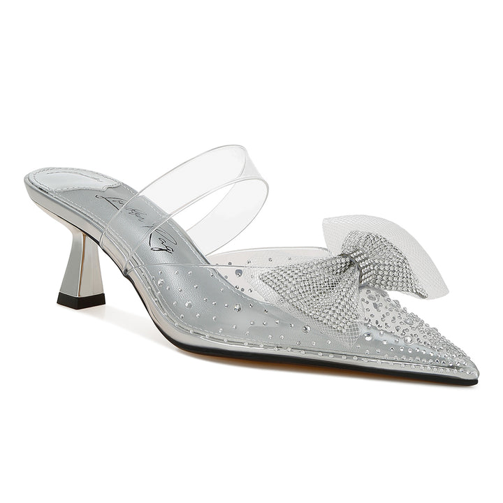 embellished bow kitten heels
#color_silver