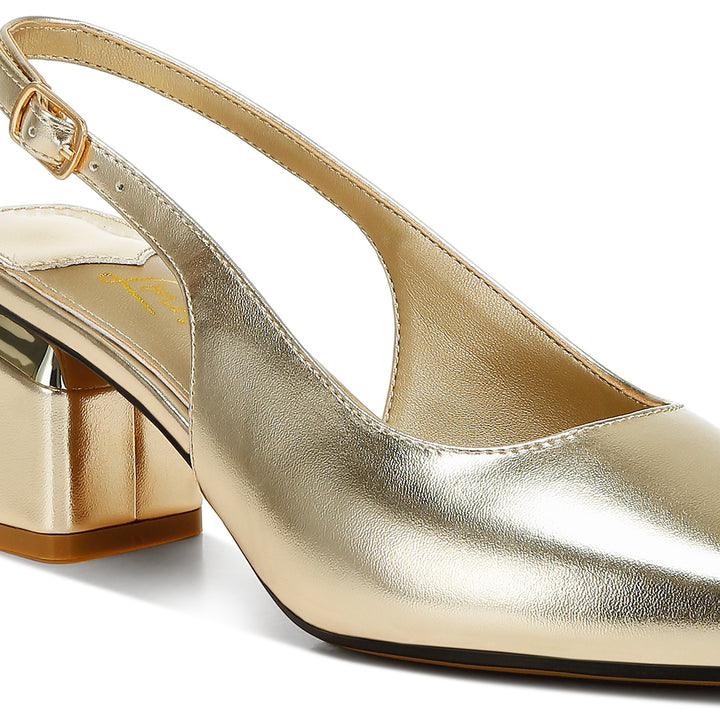 metallic faux leather slingback sandals#color_gold