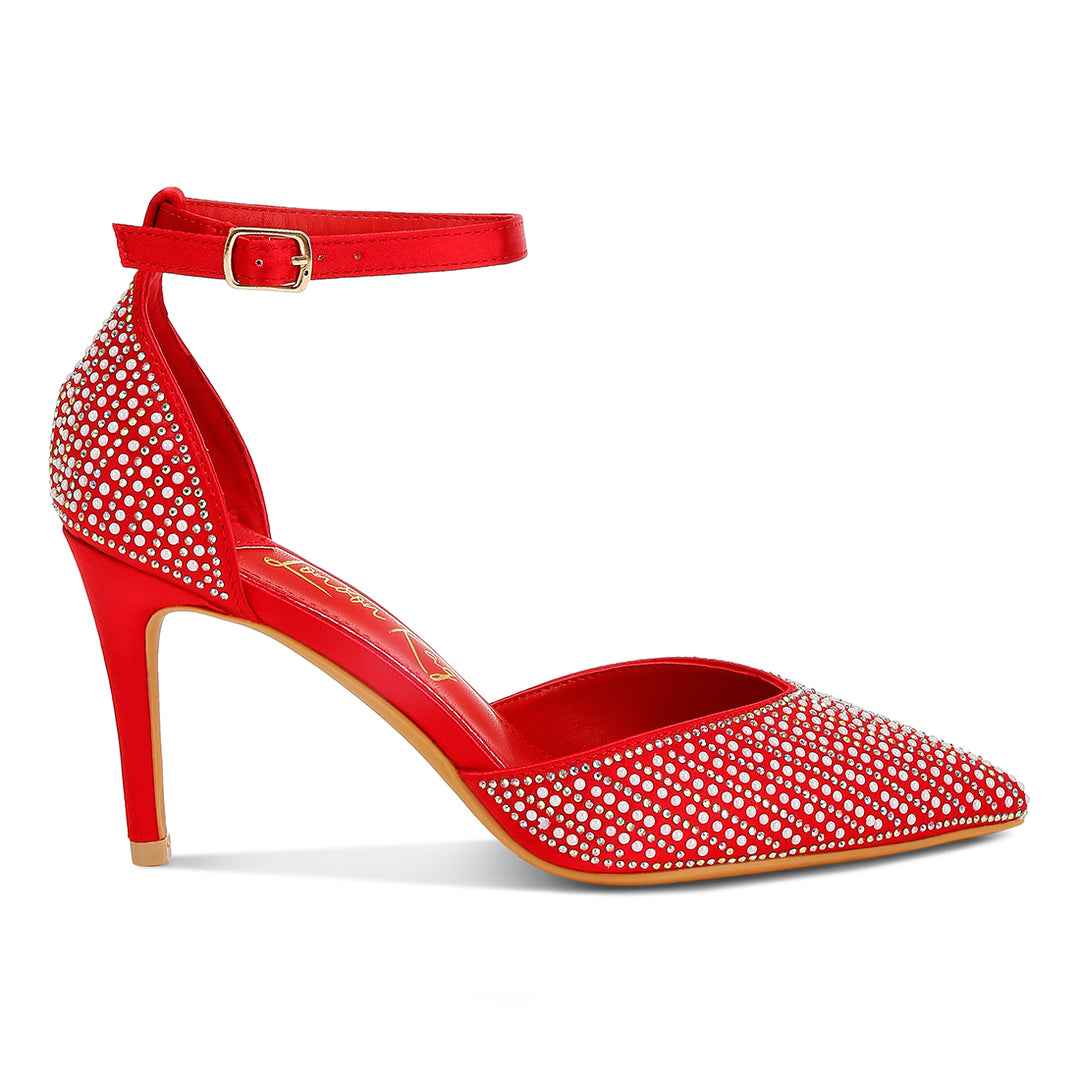 pearls & sequins embellished stiletto sandals#color_red