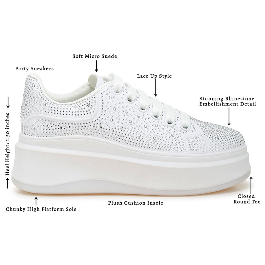 rhinestones embellished chunky sneakers#color_white