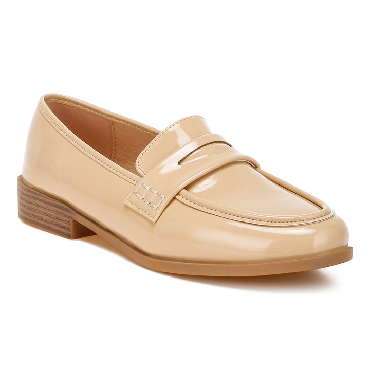 penny strap detail loafers#color_beige