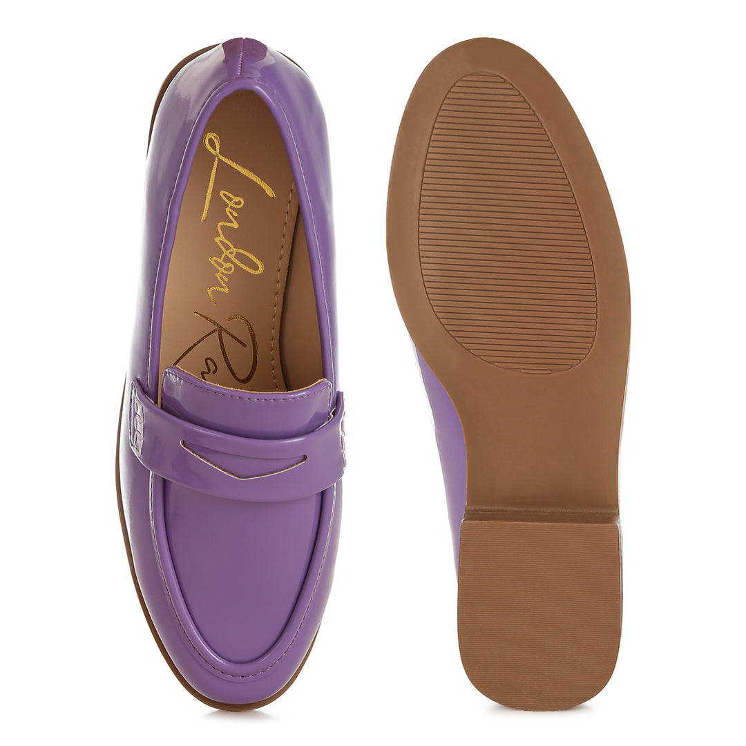 penny strap detail loafers#color_lilac