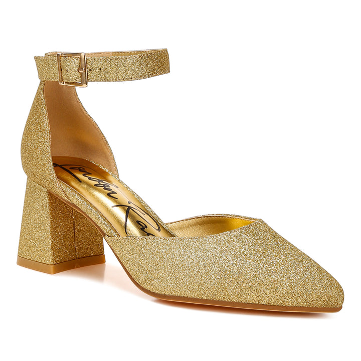 glitter block heel sandals
#color_gold