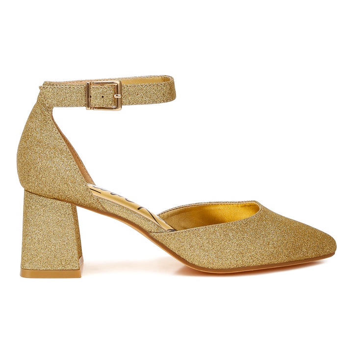 glitter block heel sandals
#color_gold