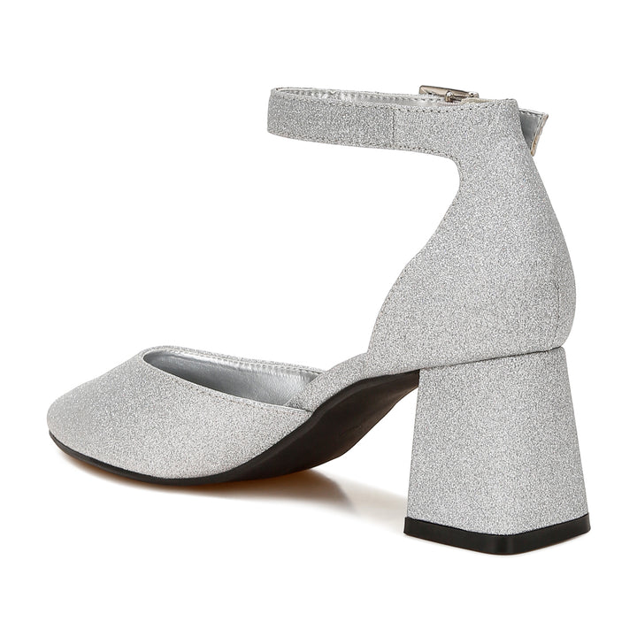 glitter block heel sandals
#color_silver