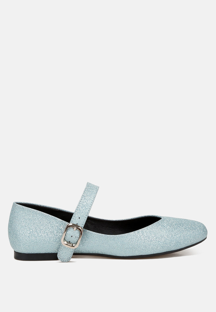 women glitter pin buckle ballerinas#color_baby-blue