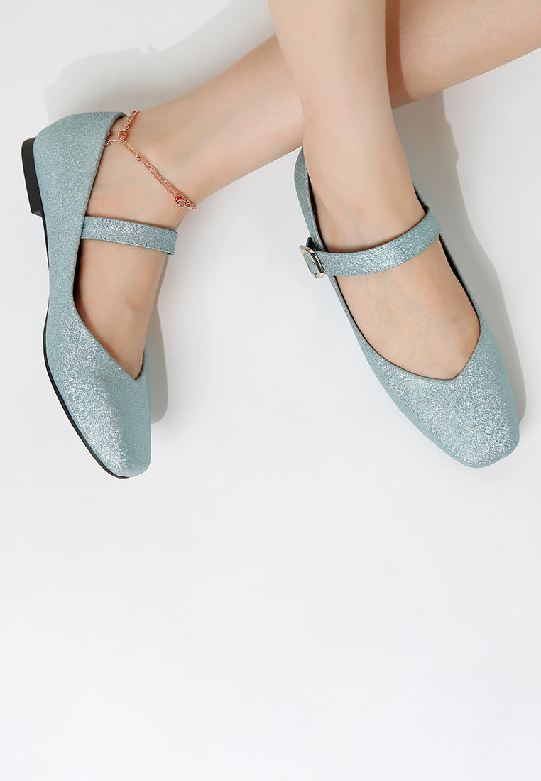 women glitter pin buckle ballerinas#color_baby-blue