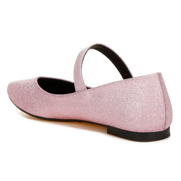 glitter pin buckle ballerinas#color_pink