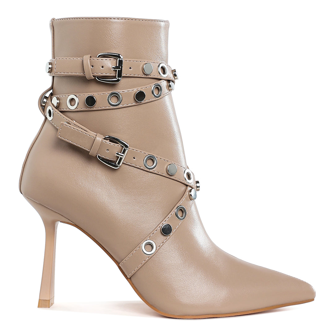 eyelets & studs harness ankle boots#color_beige