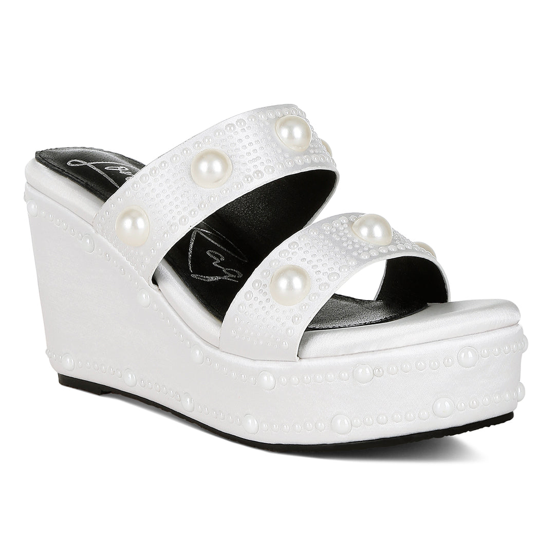 Microfiber Block Heel Sandals