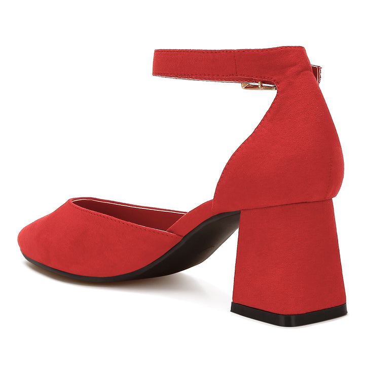 microfiber heel sandals#color_red