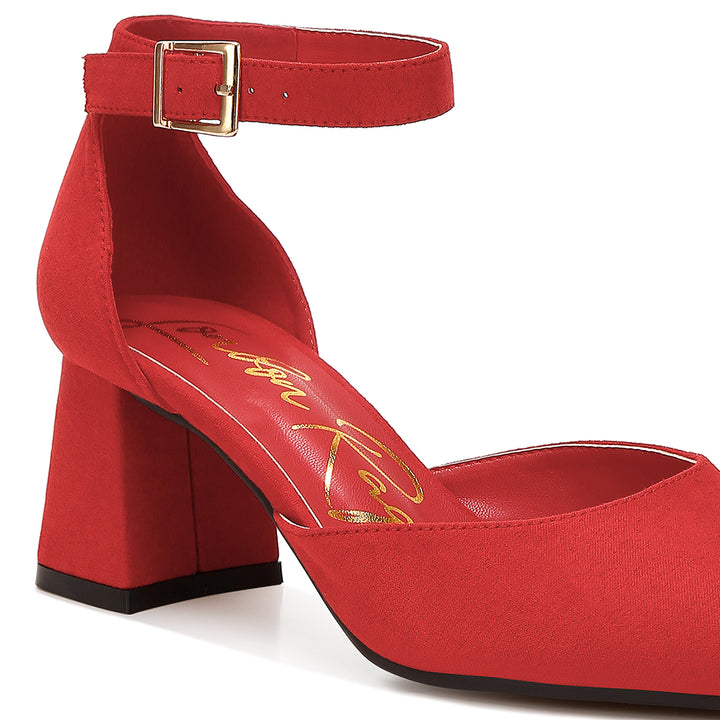 microfiber heel sandals#color_red