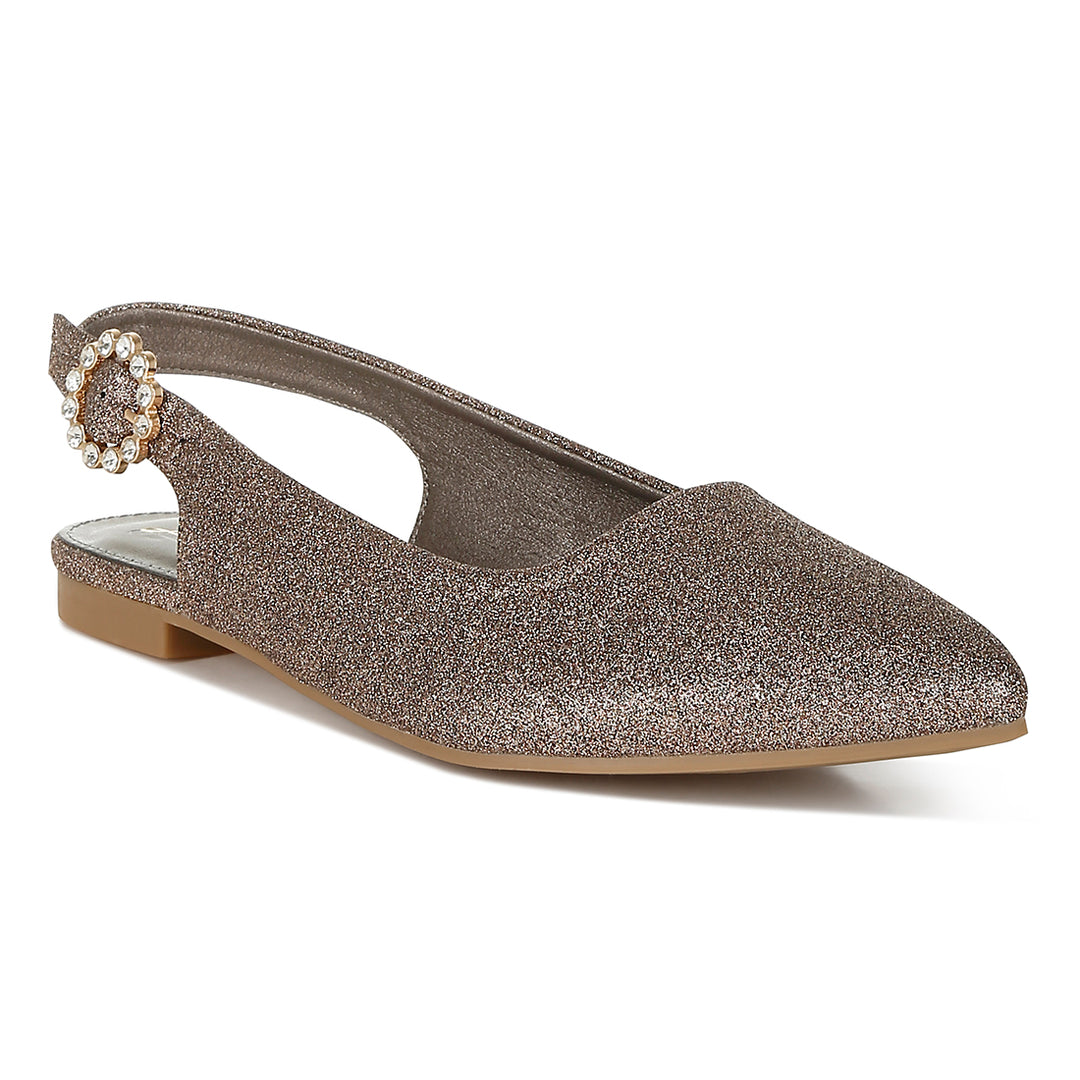 glitter slingback flat sandals#color_bronze