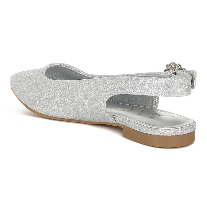 glitter slingback flat sandals#color_silver