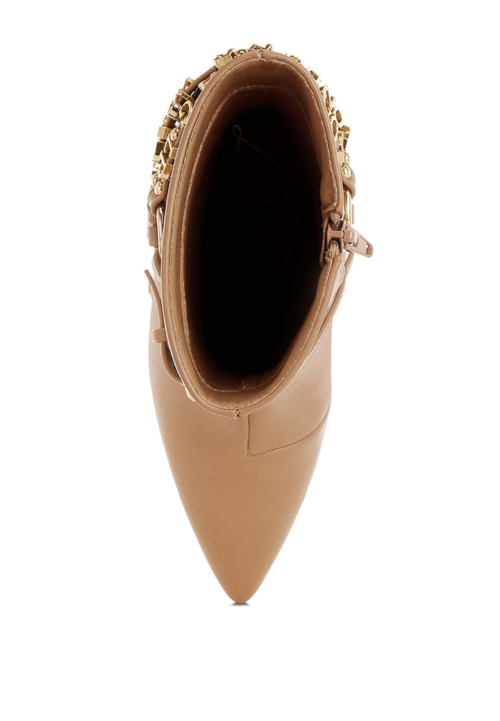 women harness detail stiletto boots#color_beige