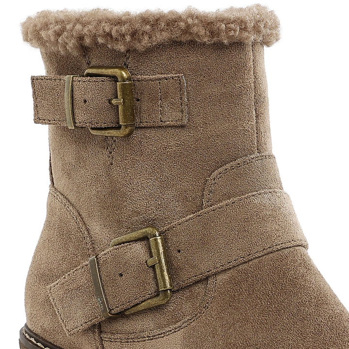 faux fur harness boots#color_taupe