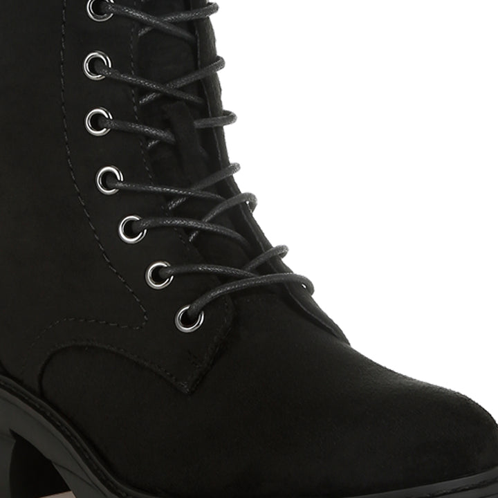 lace up high ankle boots#color_black